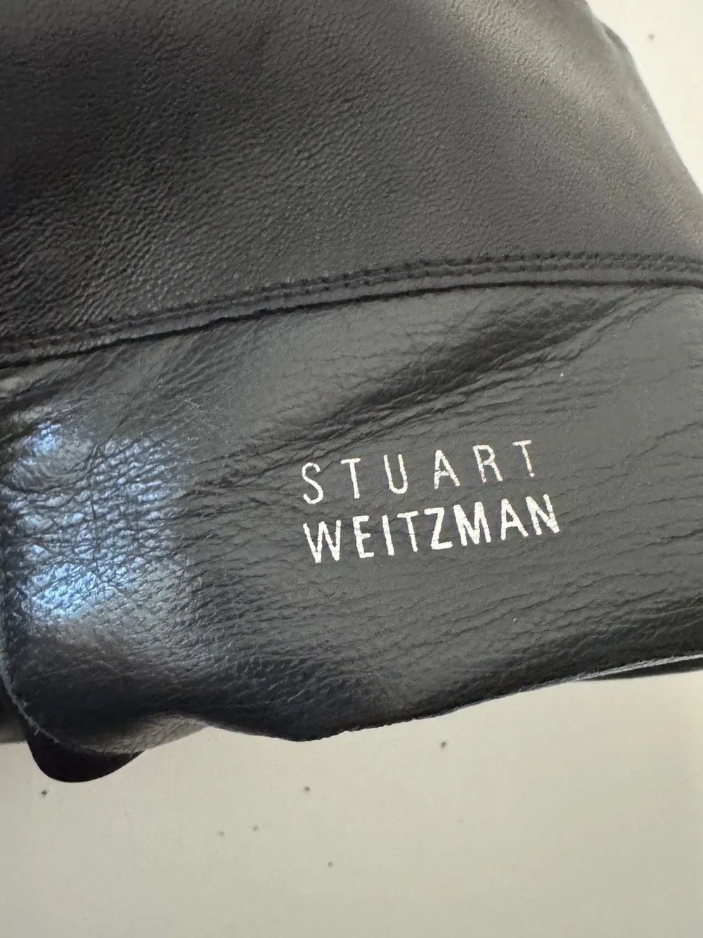 Stuart Weitzman 5050 Boot Black Leather size 7